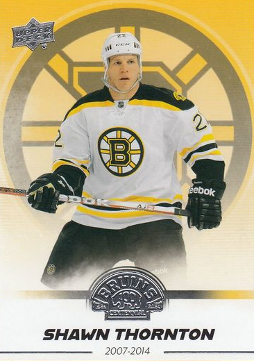 řadová karta SHAWN THORNTON 23-24 UD Boston Bruins Centennial číslo 8